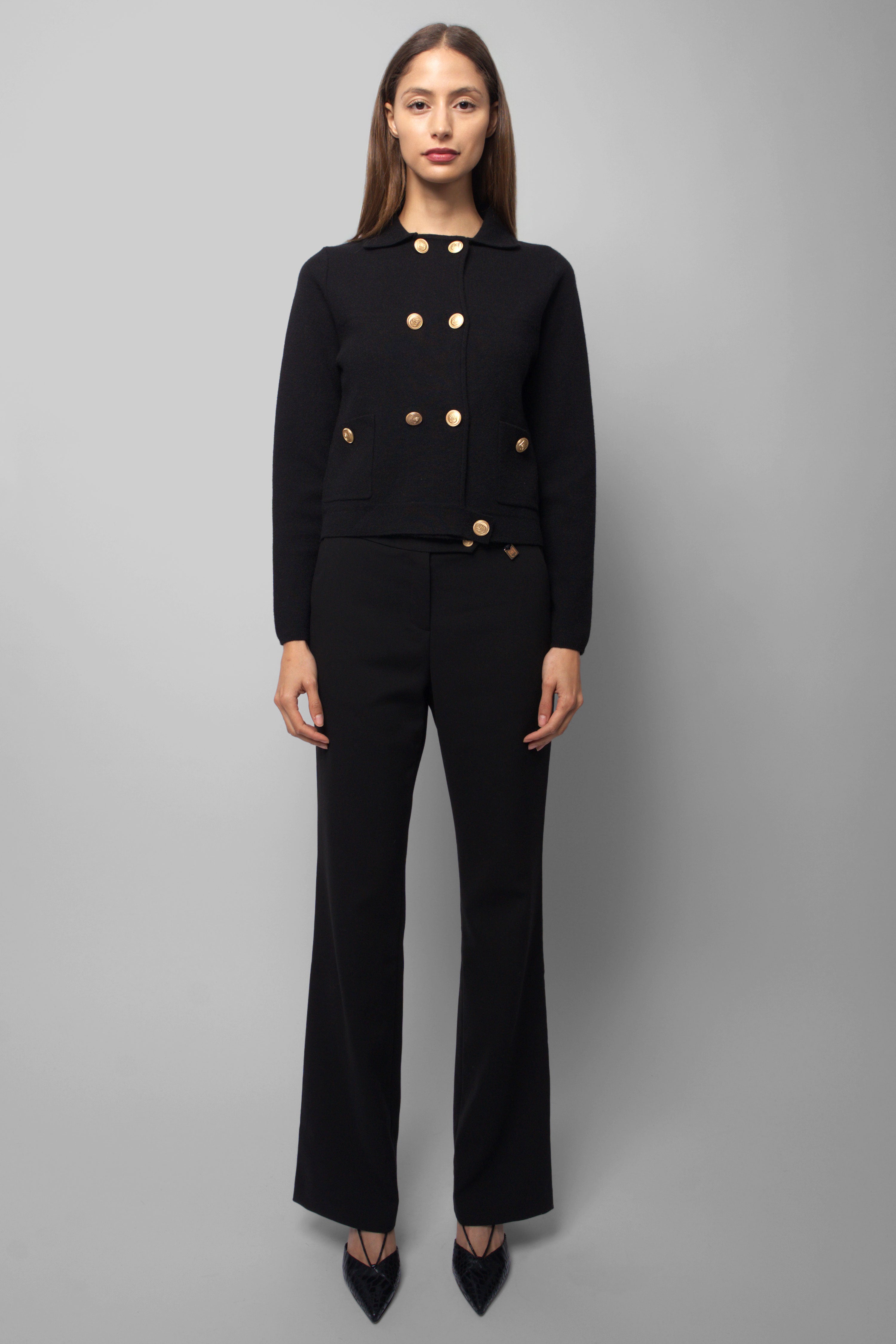 Carme Double Breasted Knit Cardigan