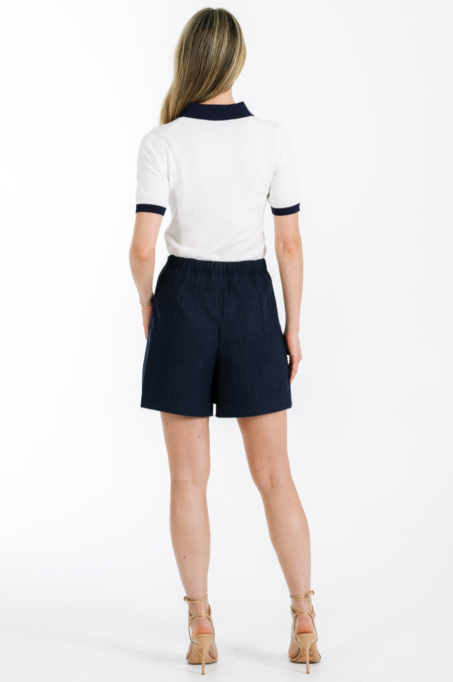 Rhea Italian Pinstripe Skirt