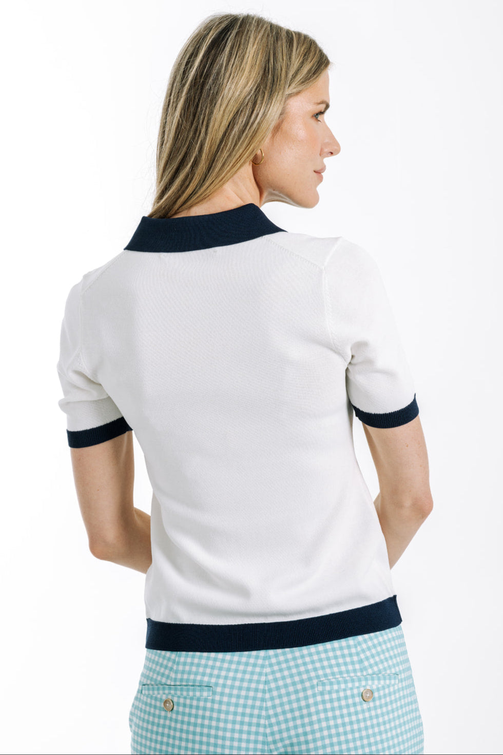 Leona color block sweater Top