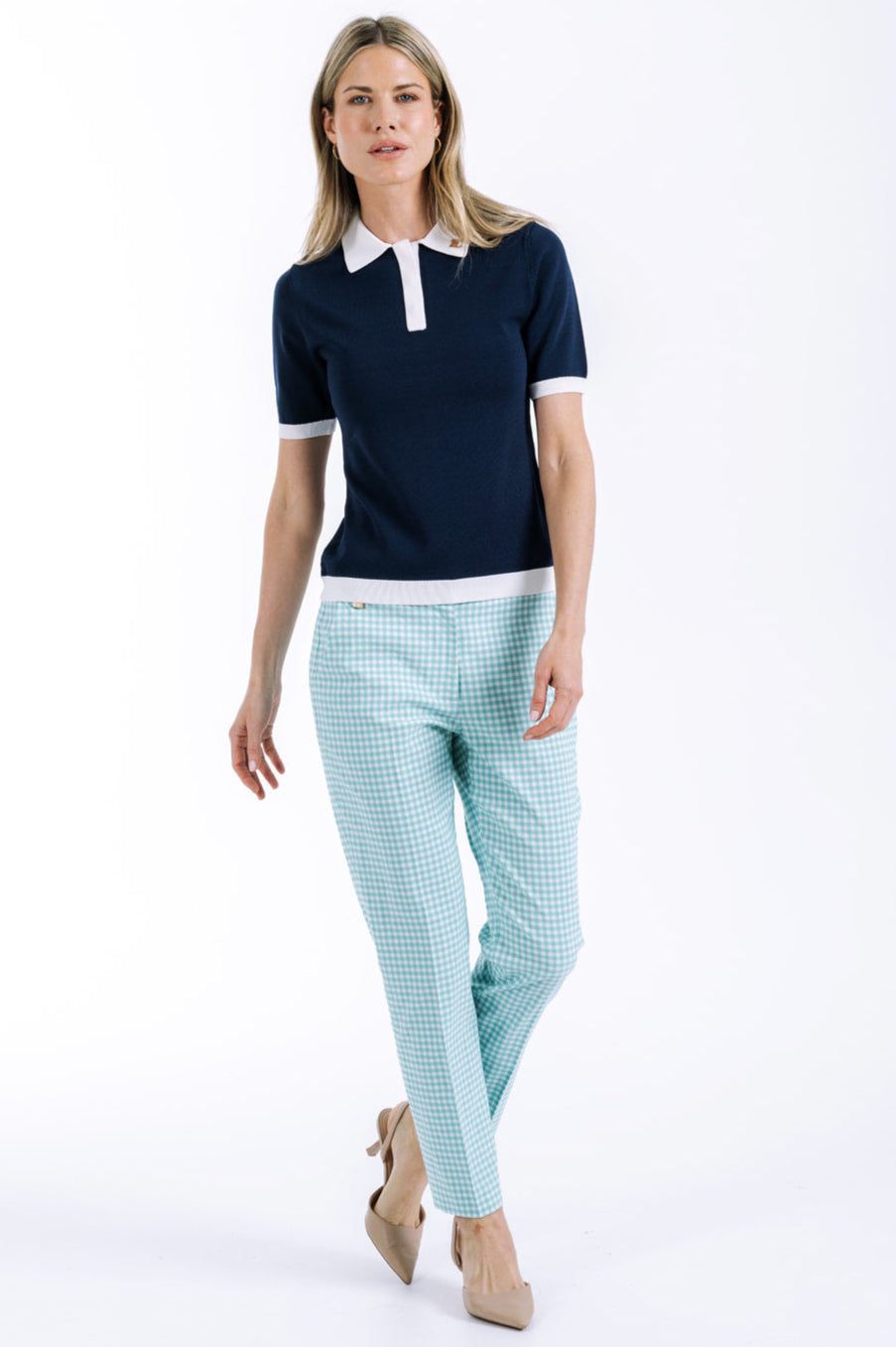 Leona color block sweater top
