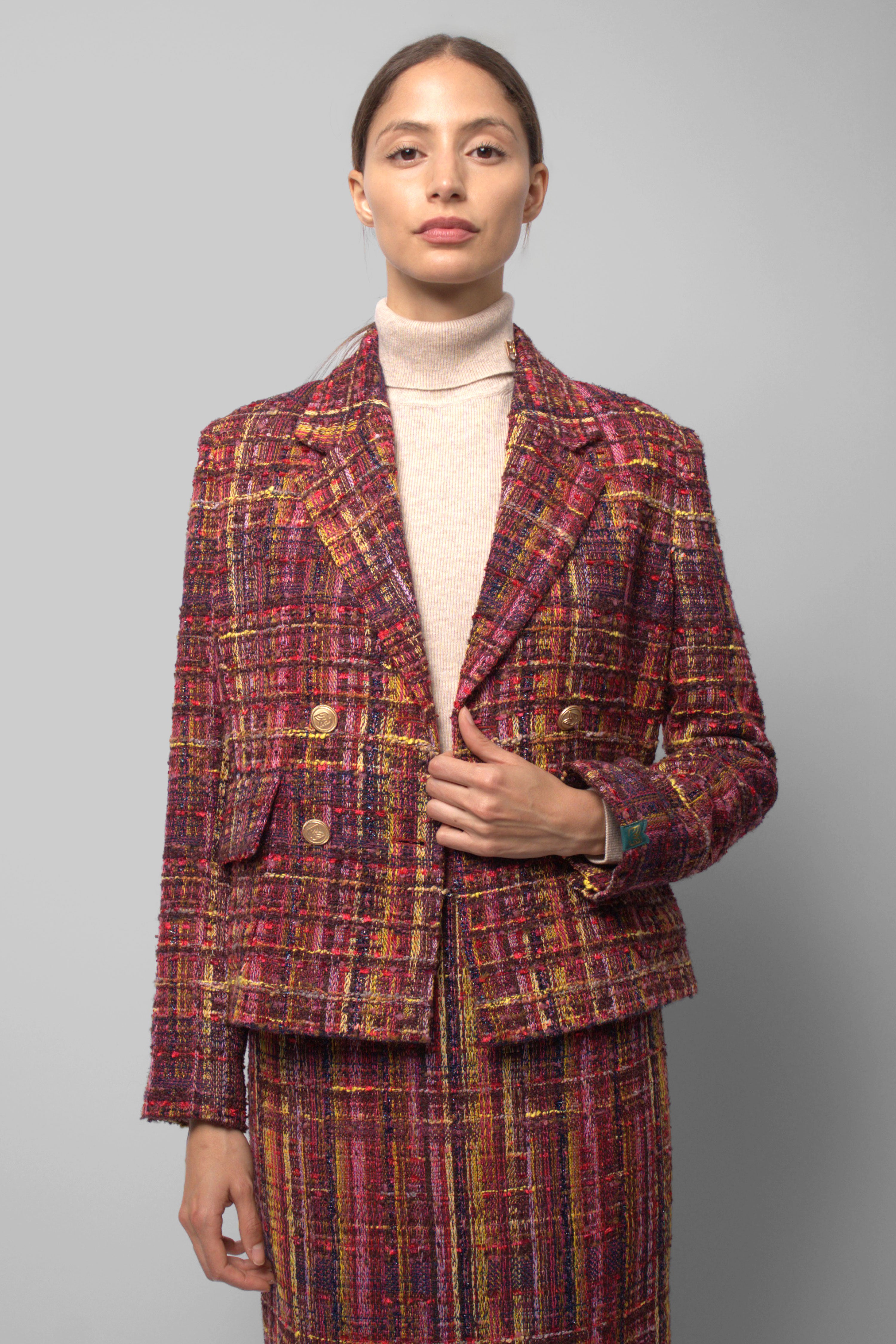 Jocasta Plaid Tweed Jacket