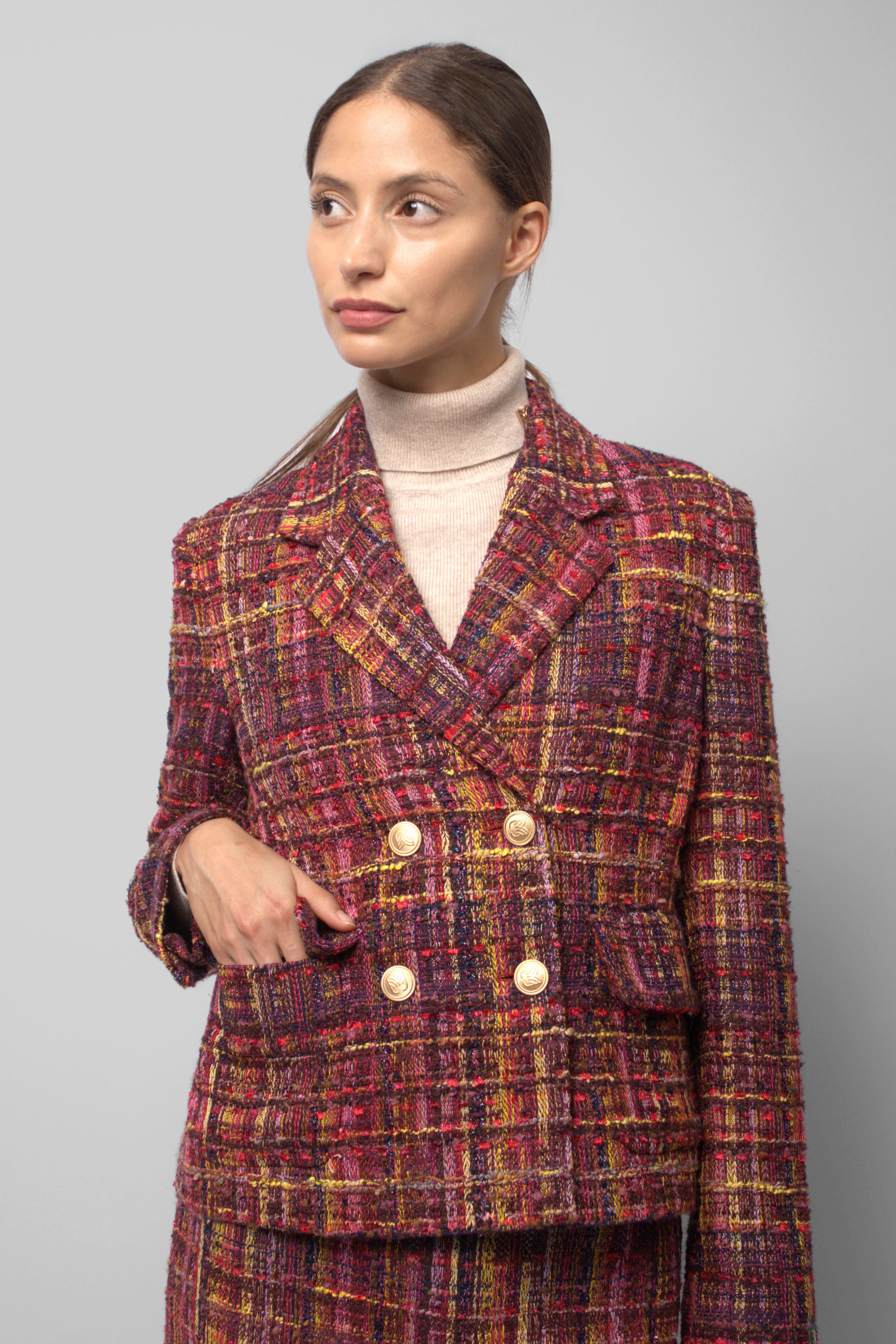 Jocasta Plaid Tweed Jacket