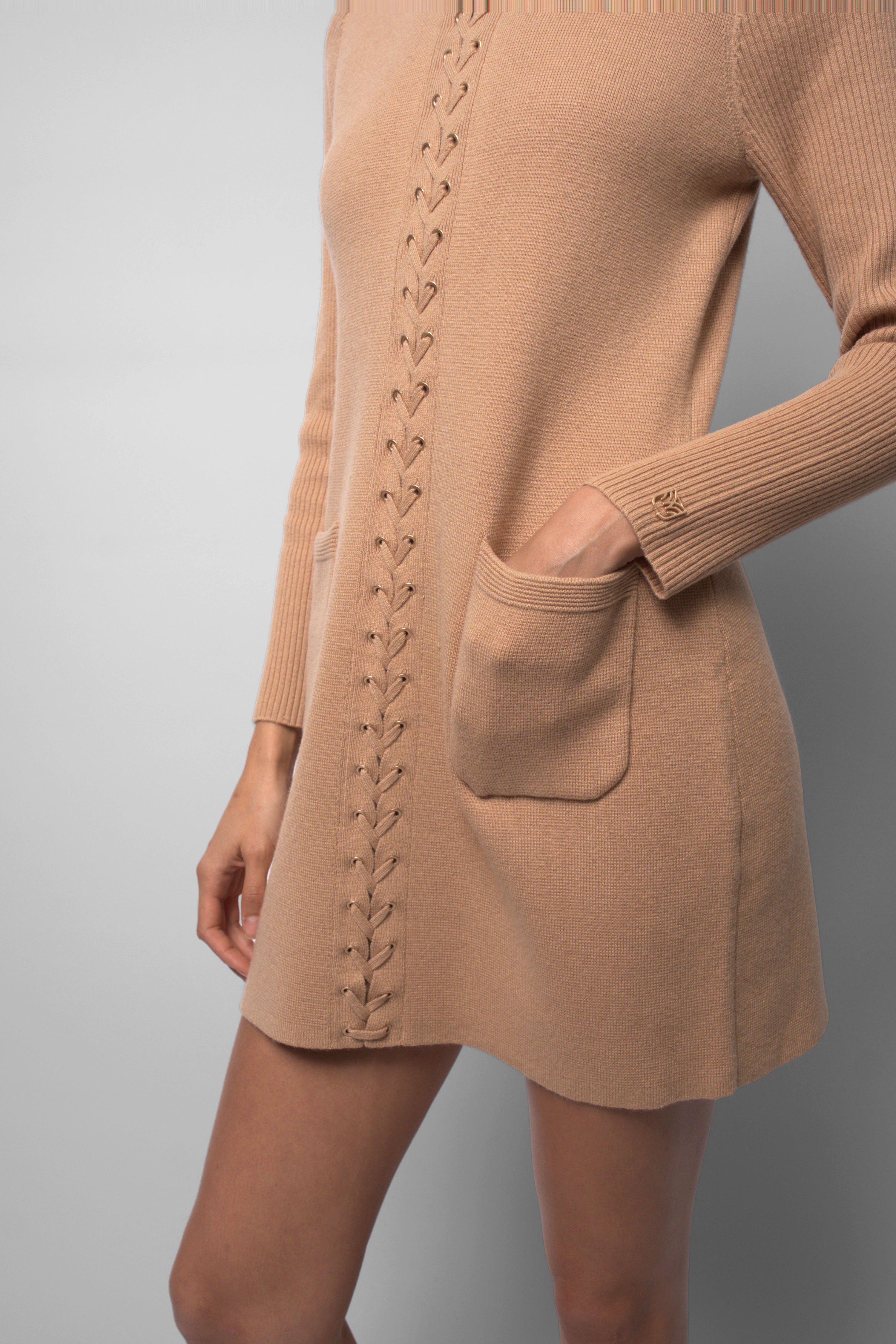 Delia Trimmed Knit Dress