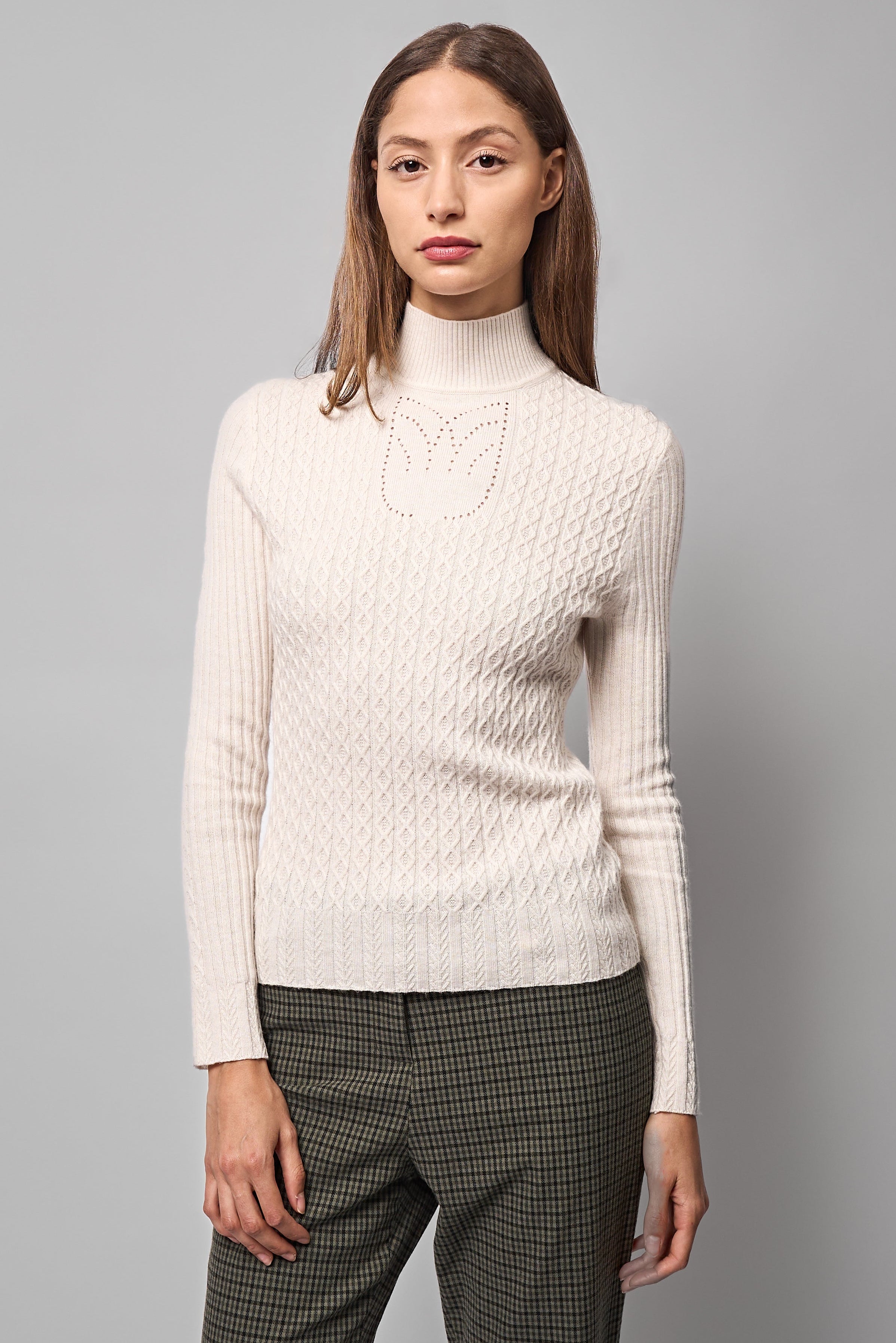 Gaia JM Logo Pointelle Sweater