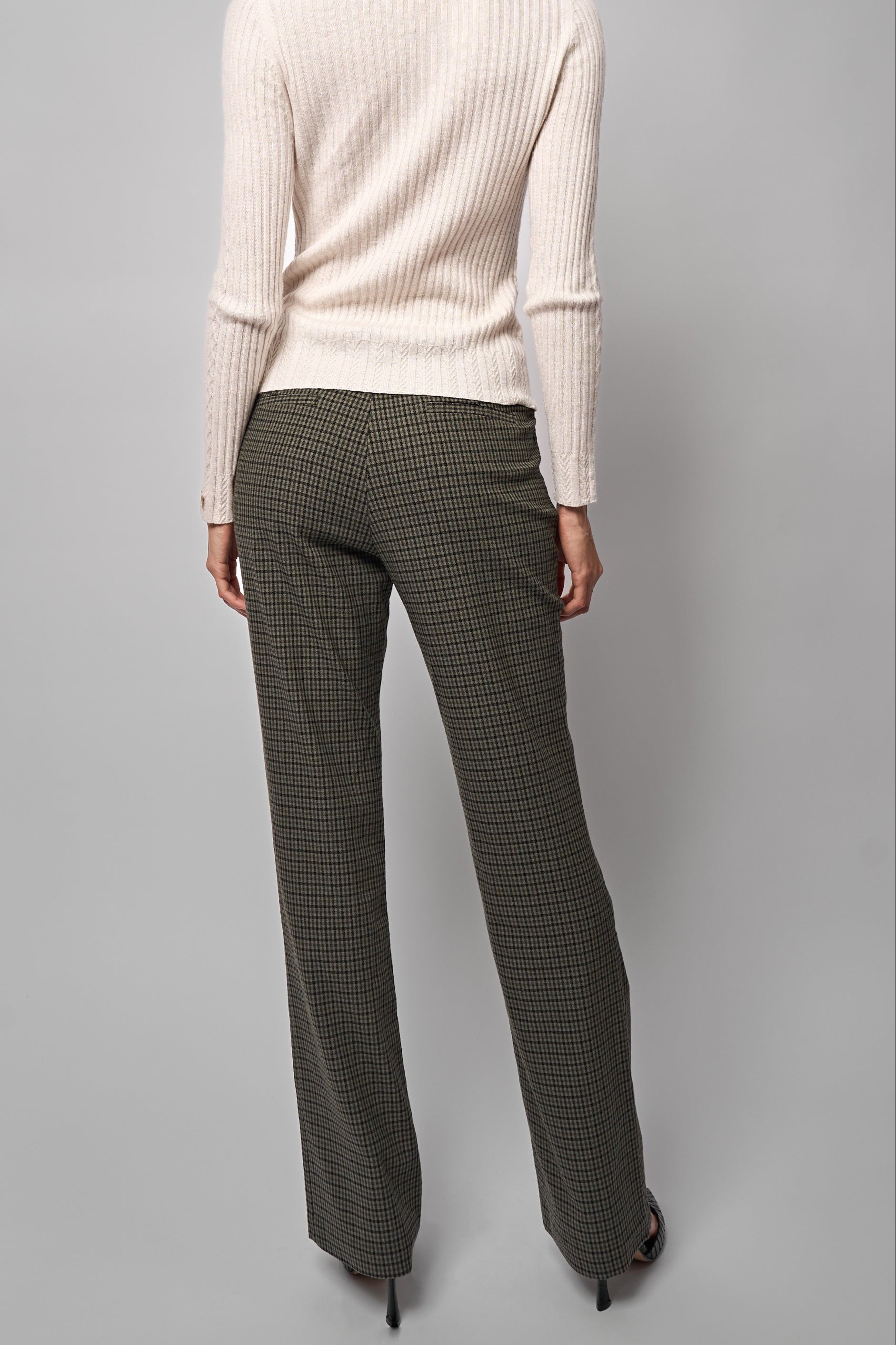 Kleio Flannel Plaid Trousers
