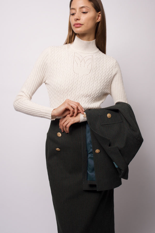 Melissa Tailored Flannel Skirt