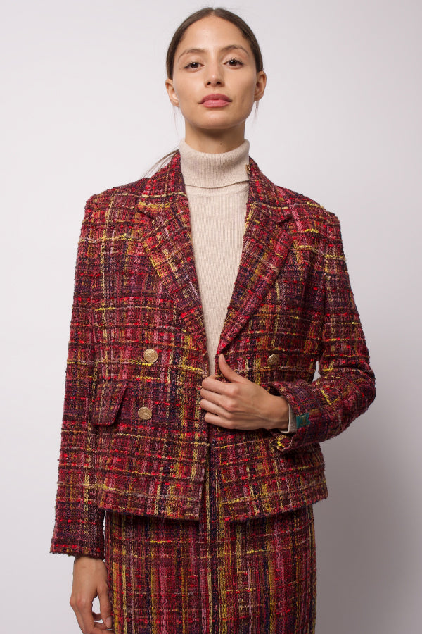 Jocasta Plaid Tweed Jacket
