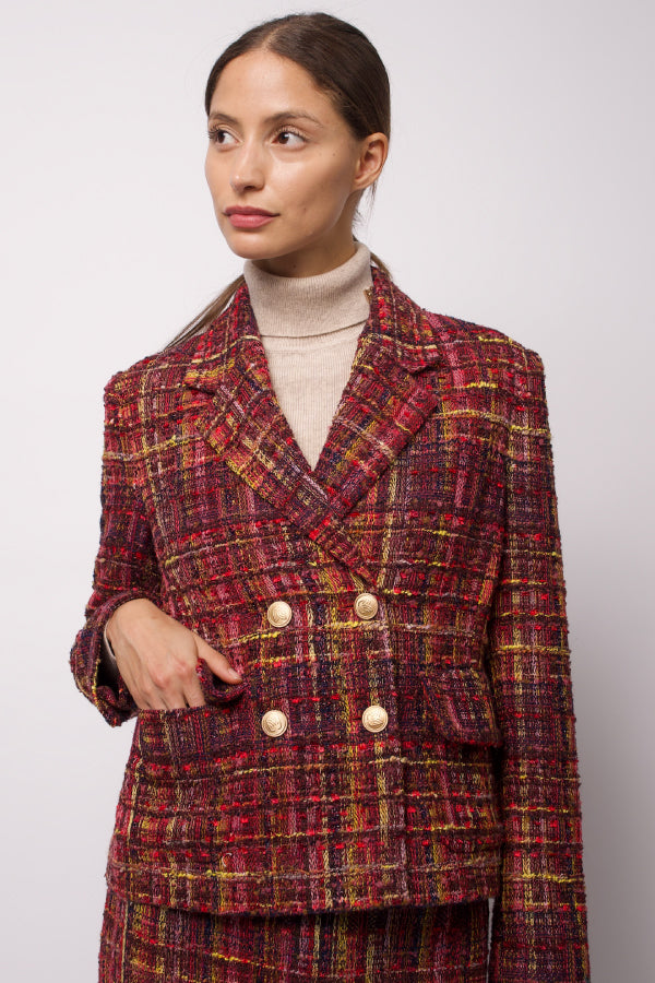 Jocasta Plaid Tweed Jacket