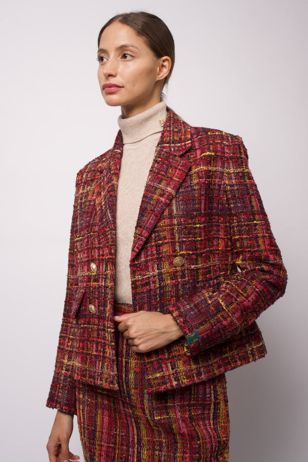 Jocasta Plaid Tweed Jacket