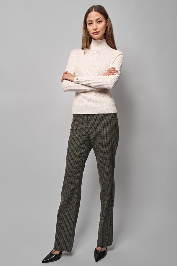 Kleio Flannel Plaid Trousers