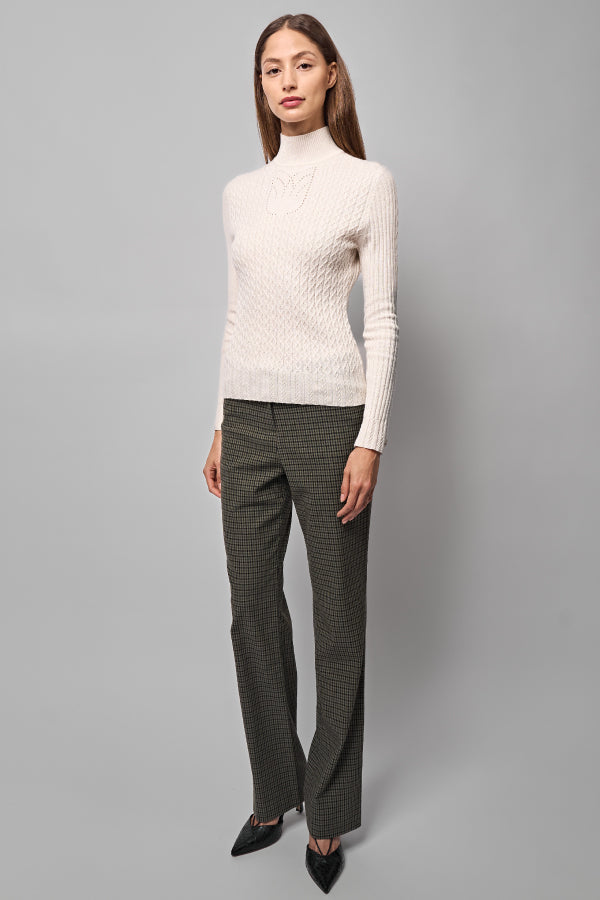 Gaia JM Logo pointelle sweater