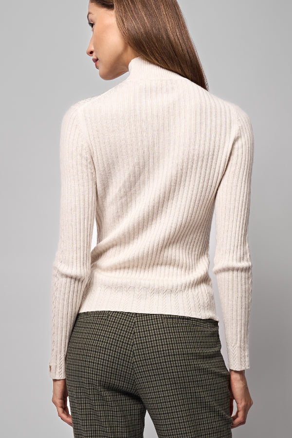 Gaia JM Logo pointelle sweater