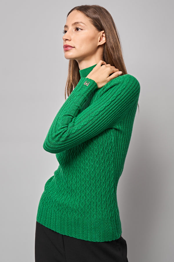 Gaia JM Logo pointelle sweater