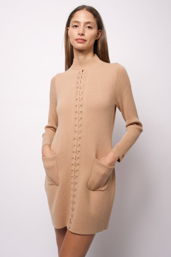 Delia Trimmed Knit Dress