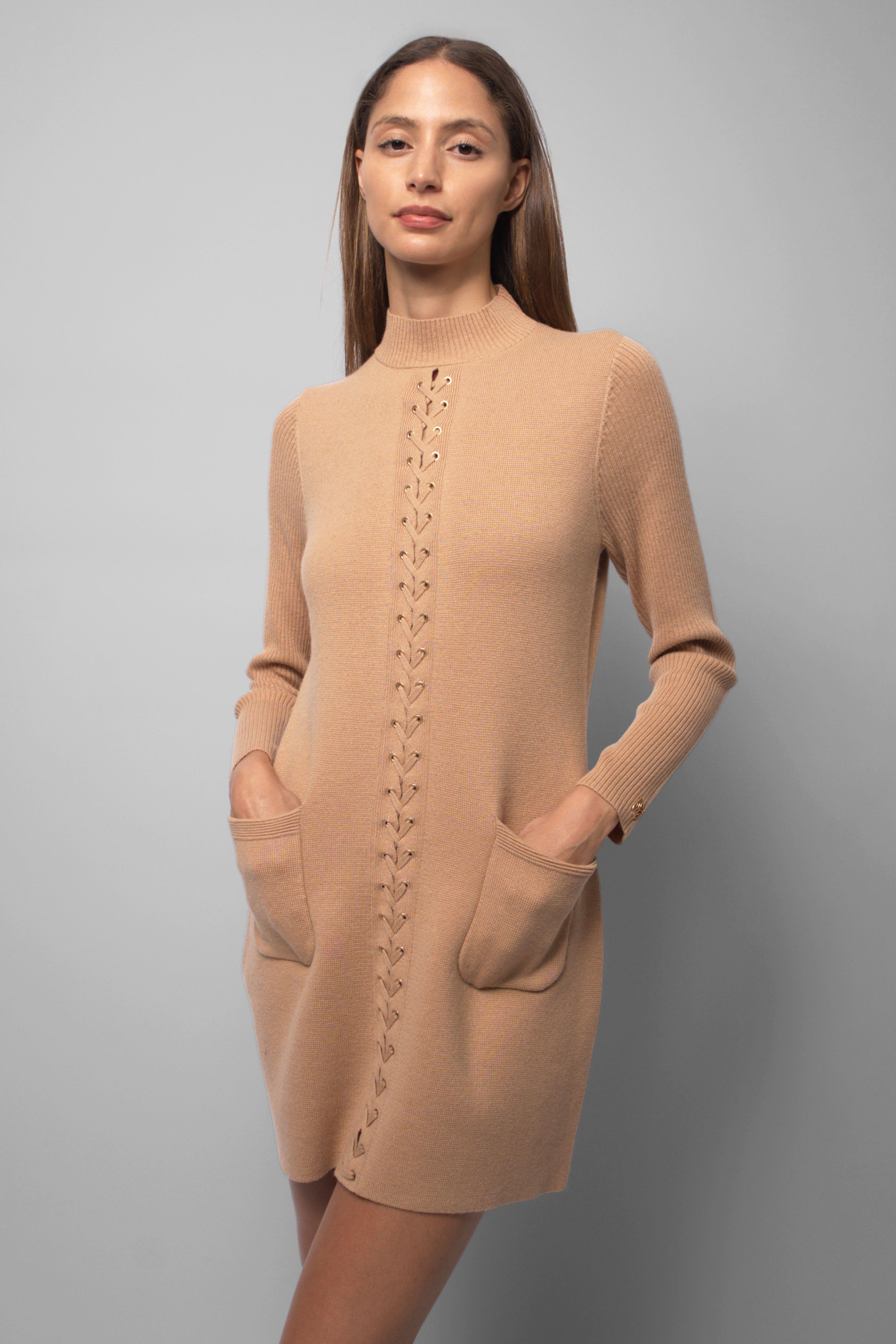 Delia Trimmed Knit Dress