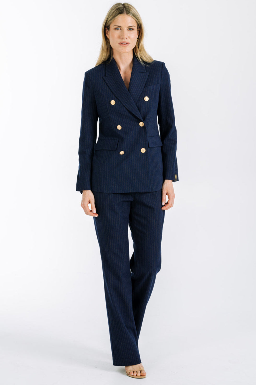 Maia Italian Pinstriped Trousers