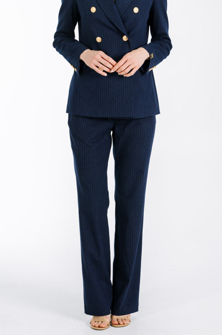 Maia Italian Pinstriped Trousers