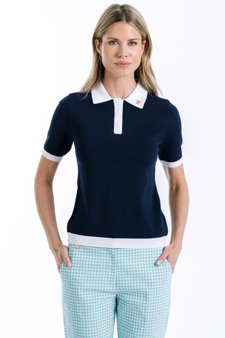 Leona color block sweater top
