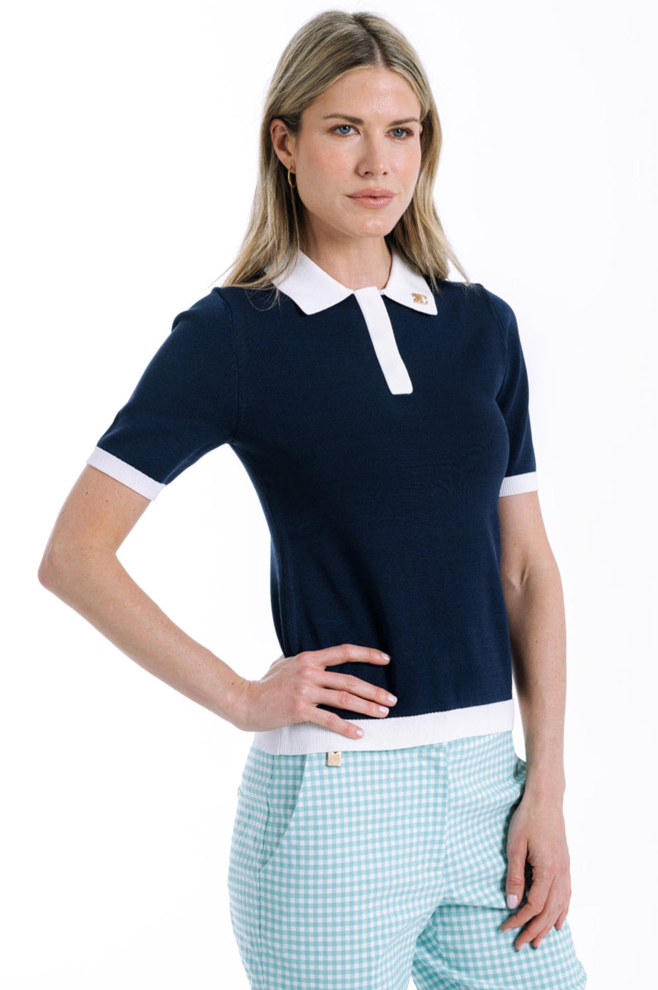 Leona color block sweater top