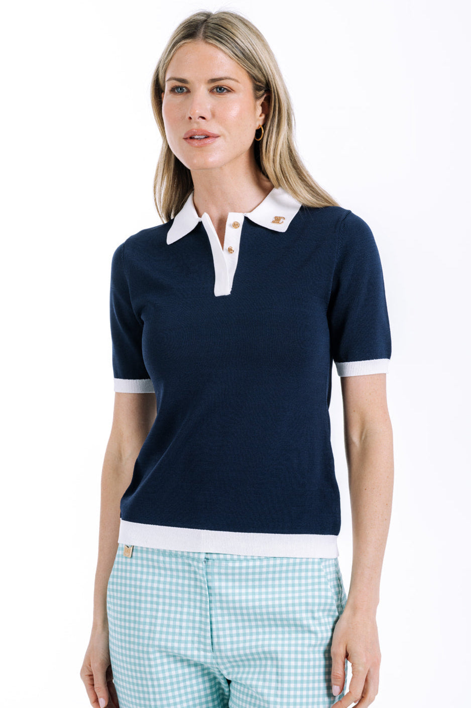 Leona color block sweater top