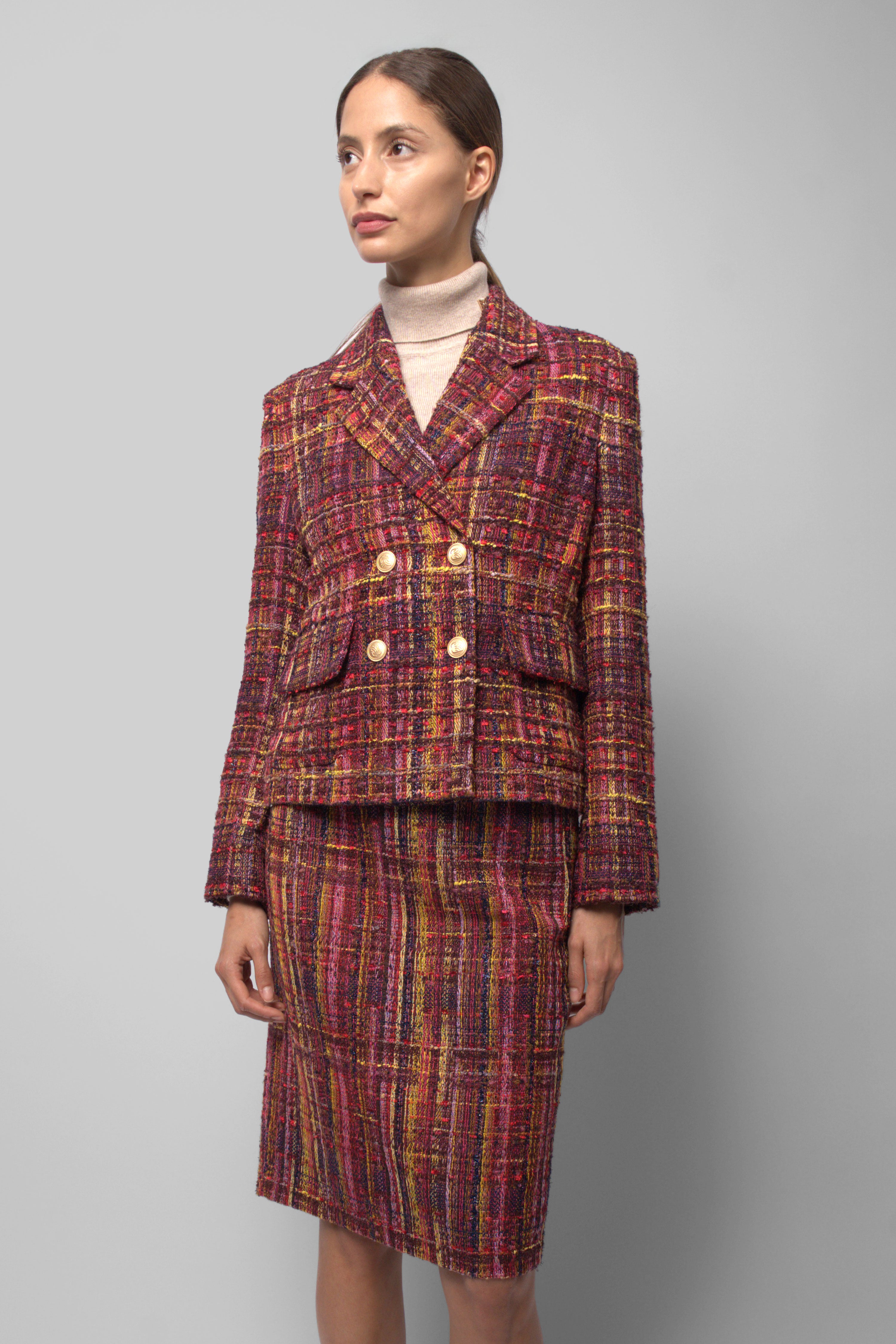 Jocasta Plaid Tweed Jacket
