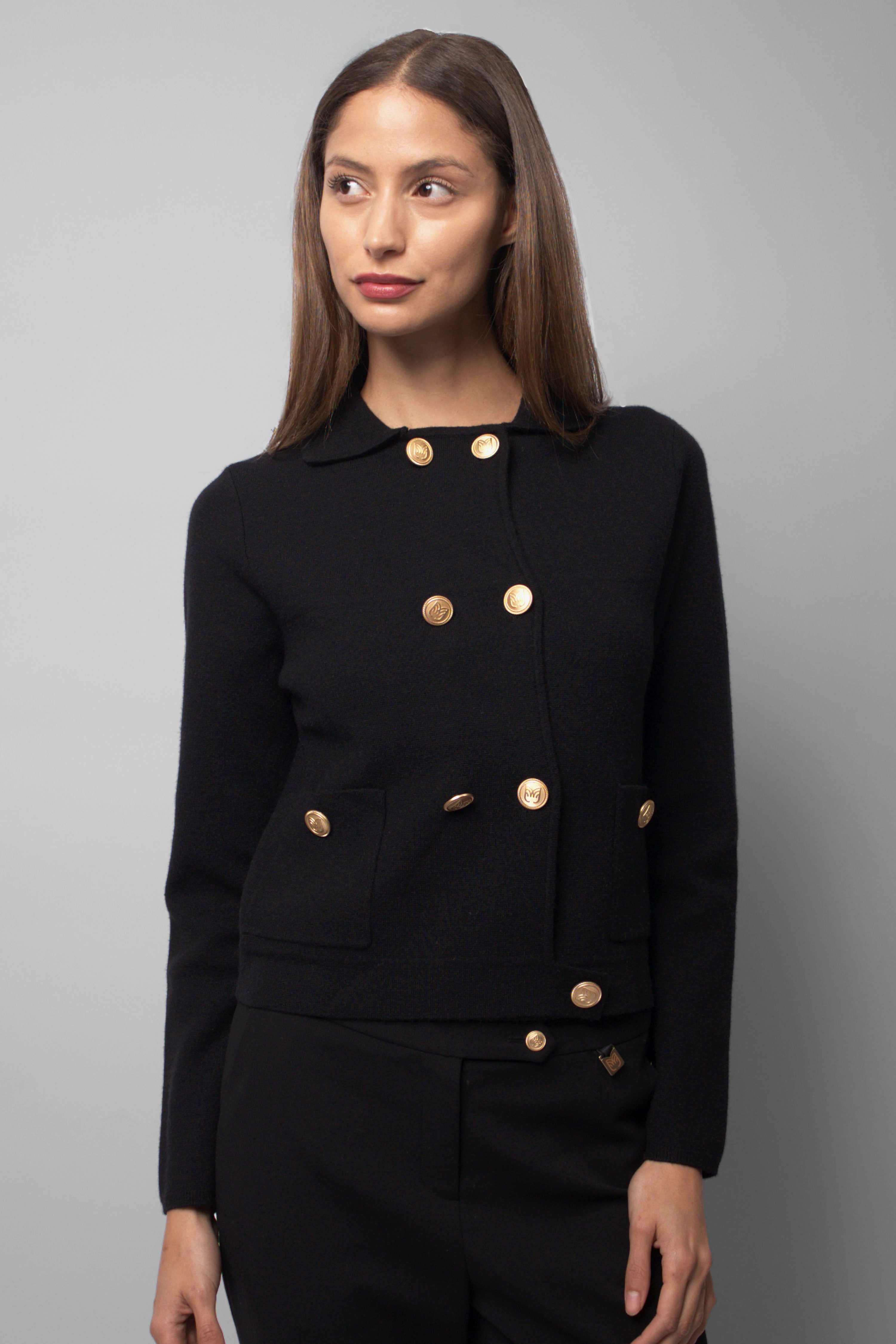 Carme Double Breasted Knit Cardigan