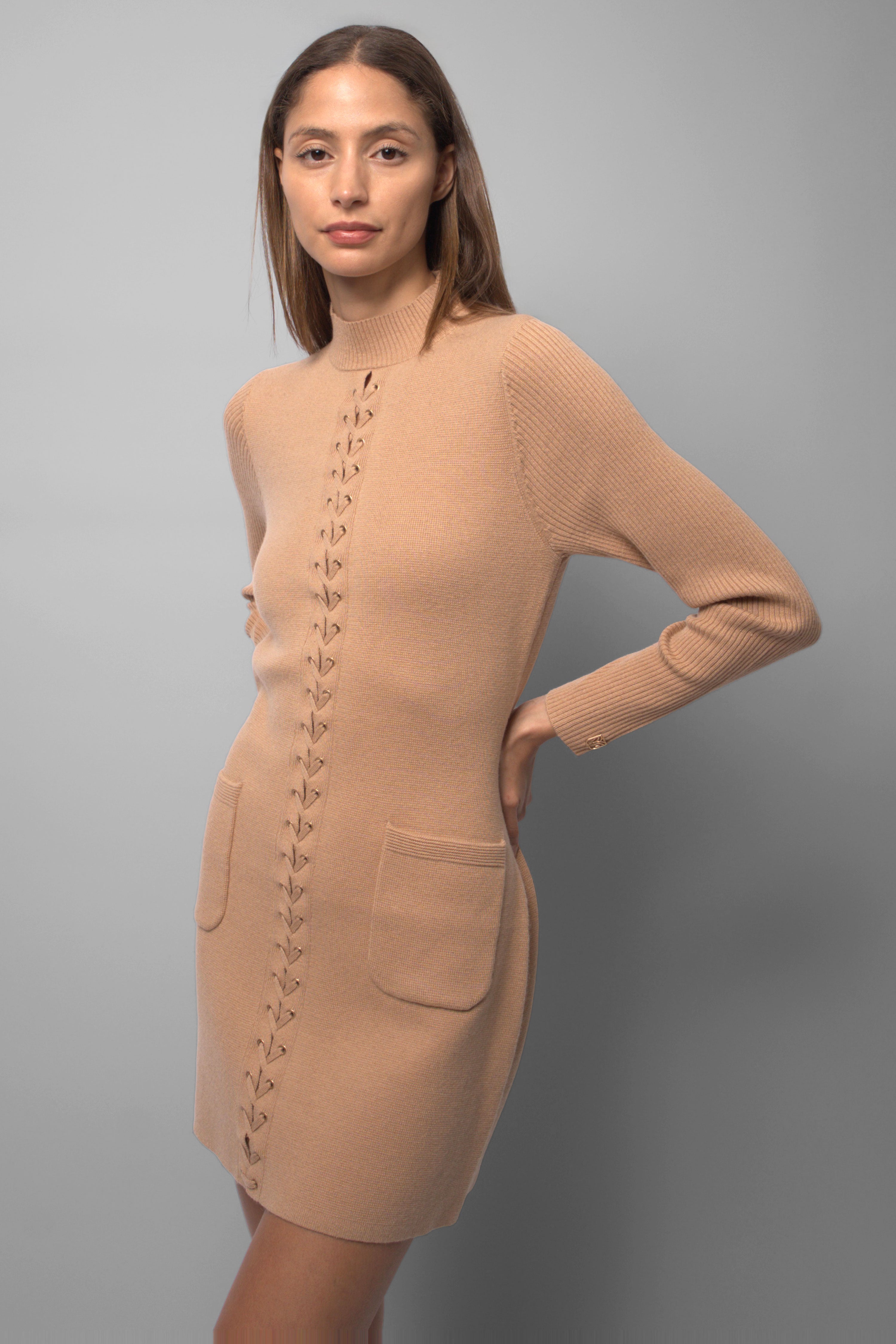 Delia Trimmed Knit Dress