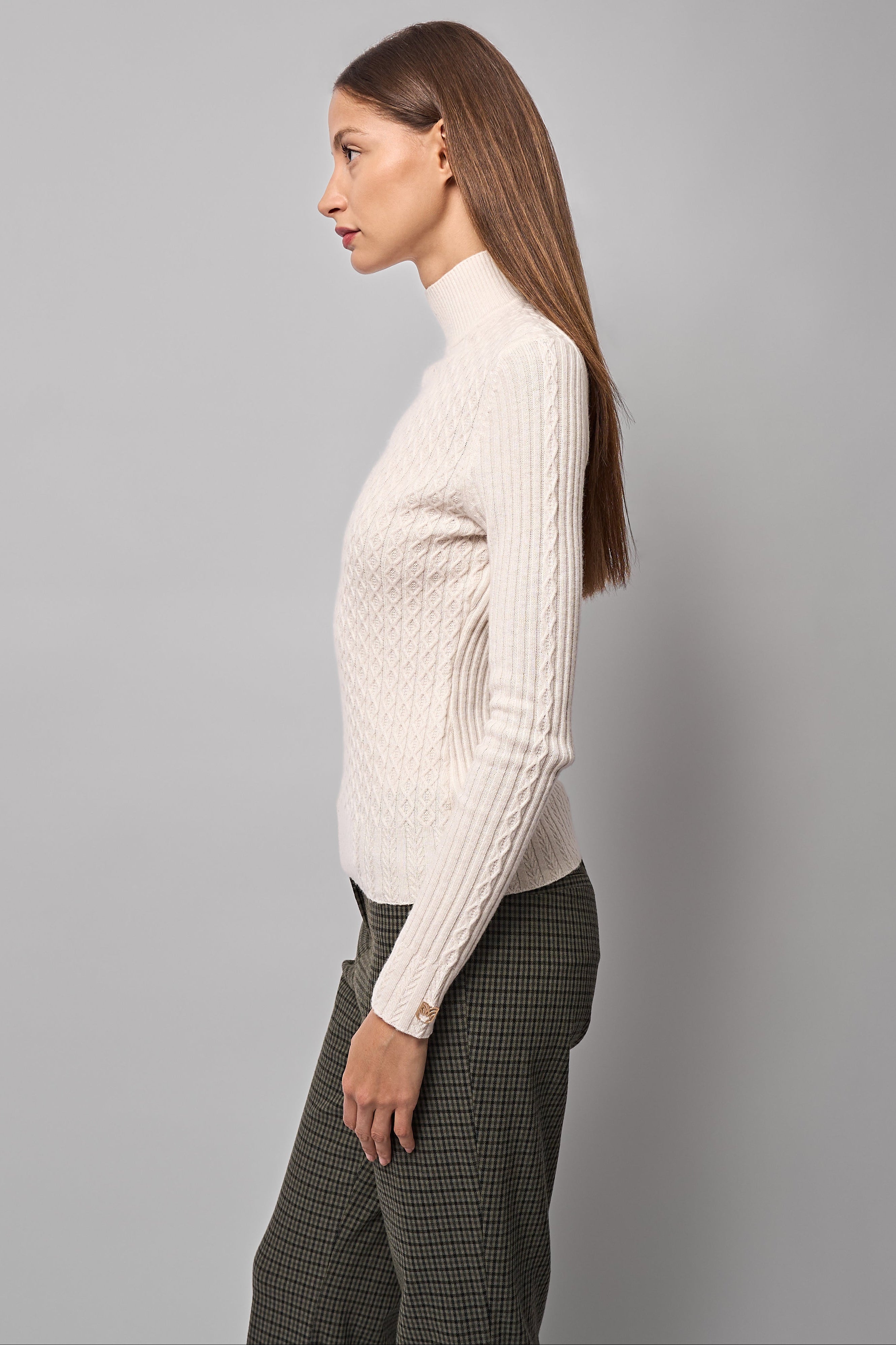 Gaia JM Logo Pointelle Sweater