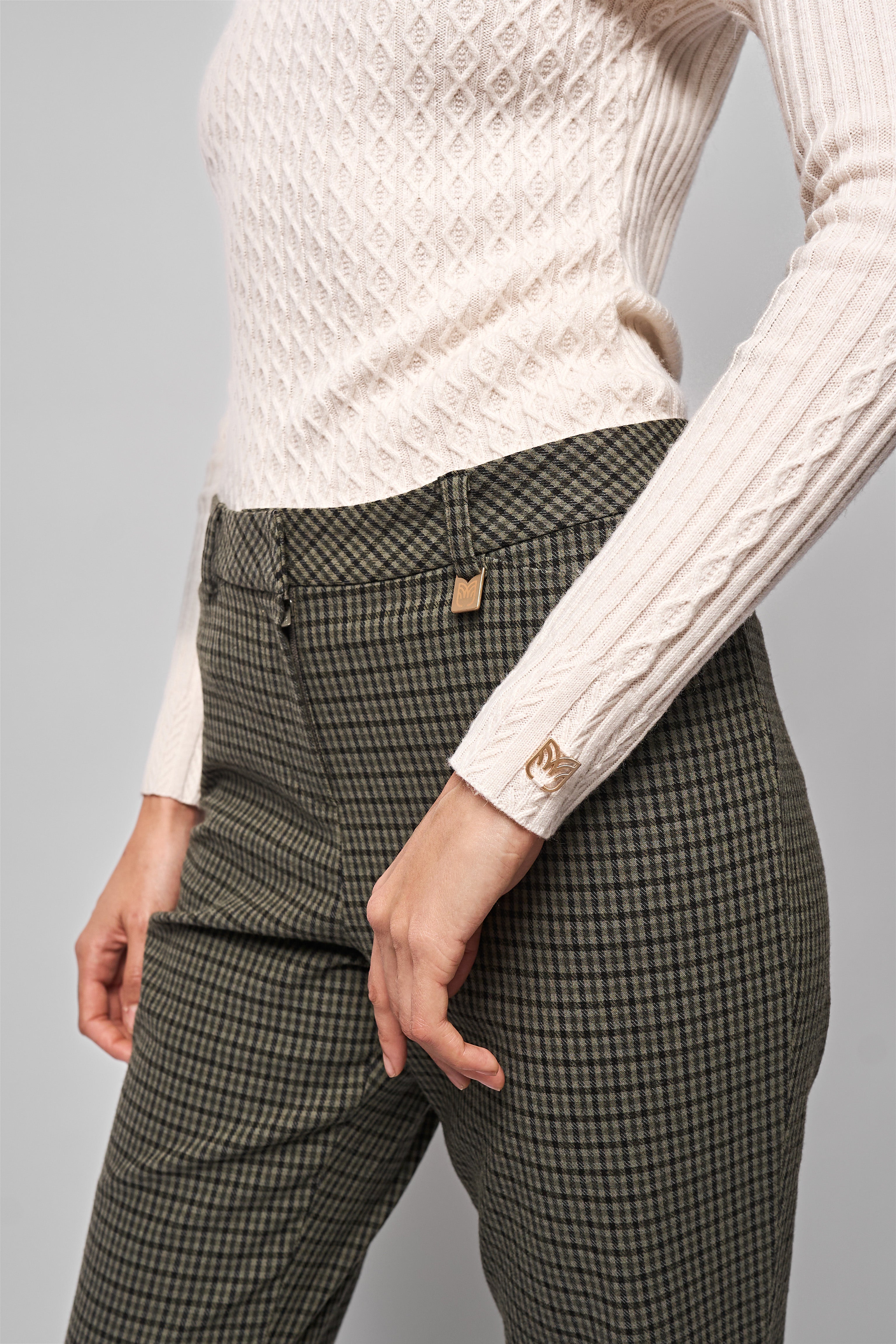 Gaia JM Logo Pointelle Sweater