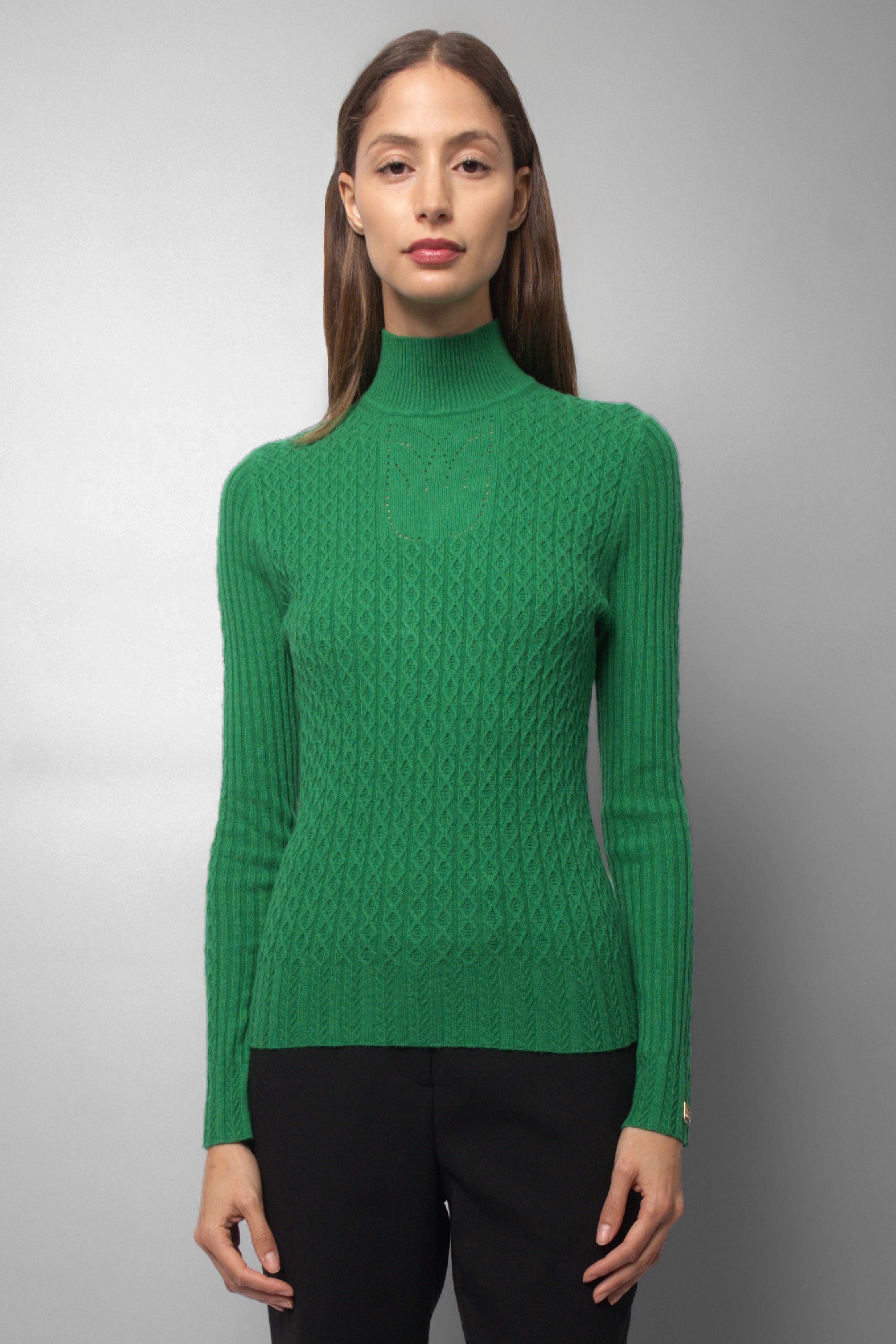 Gaia JM Logo Pointelle Sweater