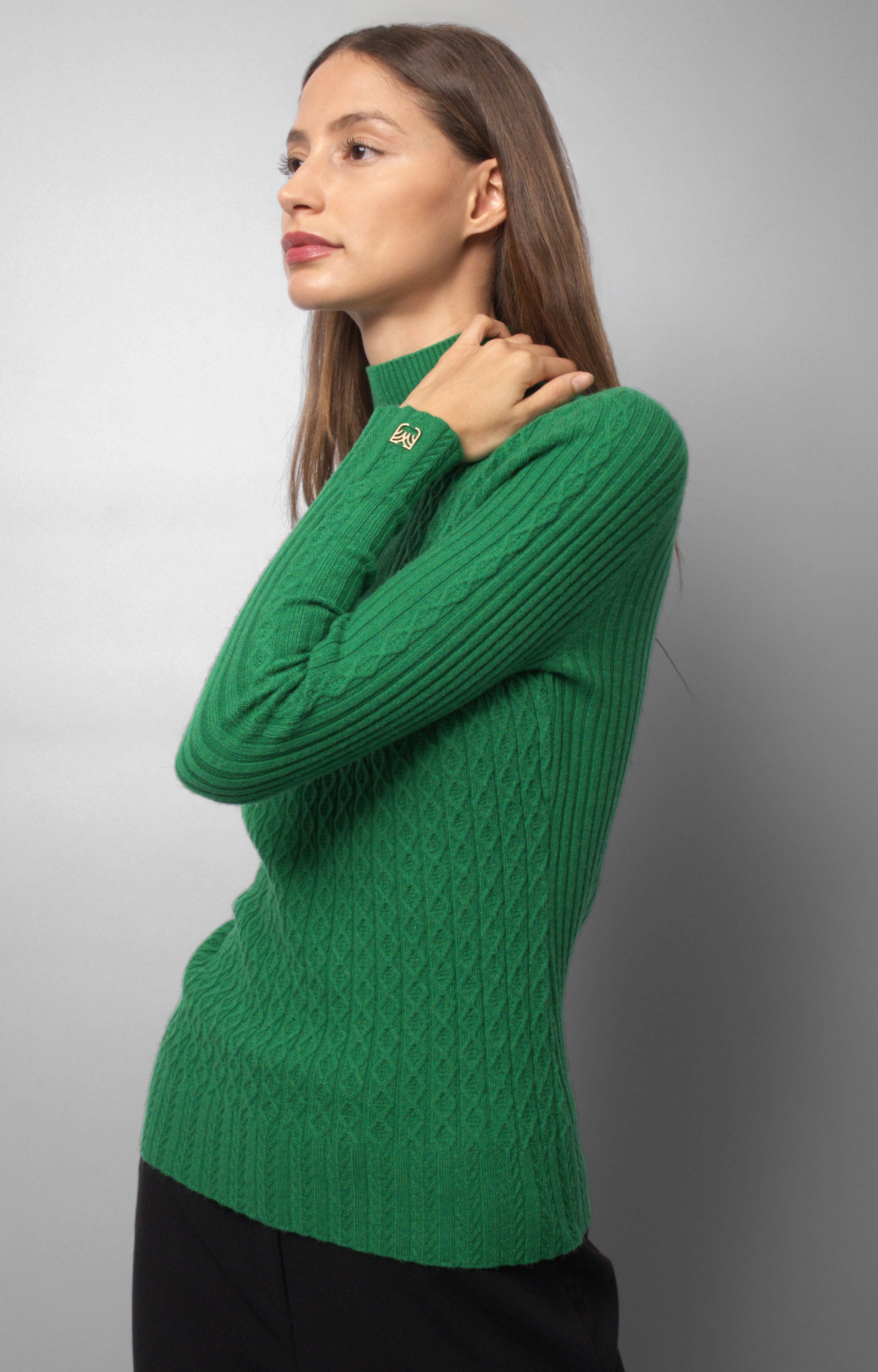 Gaia JM Logo Pointelle Sweater