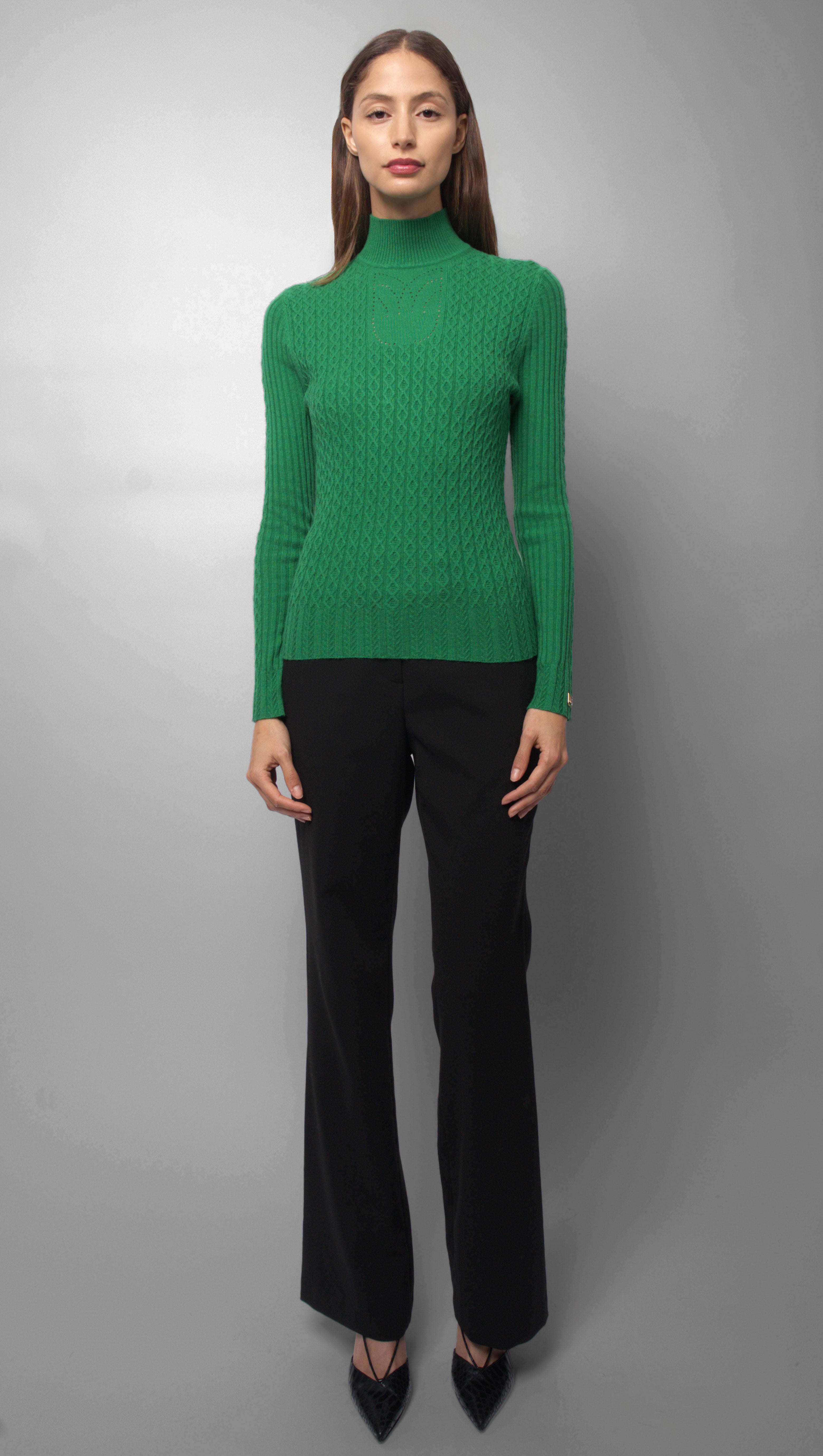 Gaia JM Logo Pointelle Sweater