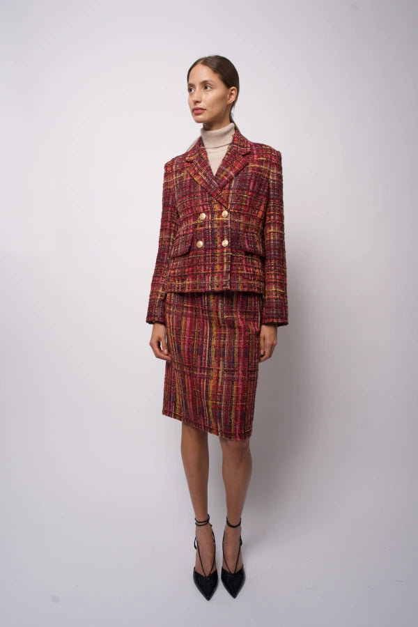 Jocasta Plaid Tweed Jacket