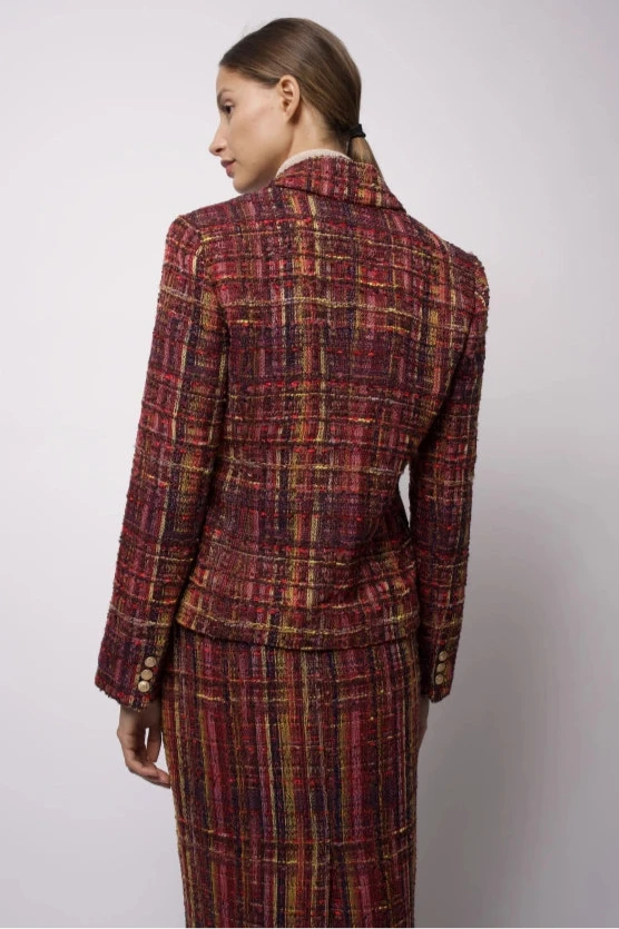 Jocasta Plaid Tweed Jacket
