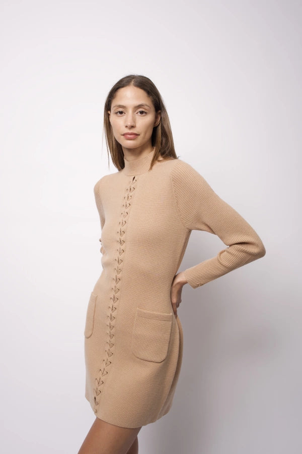 Delia Trimmed Knit Dress