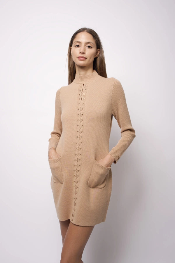 Delia Trimmed Knit Dress