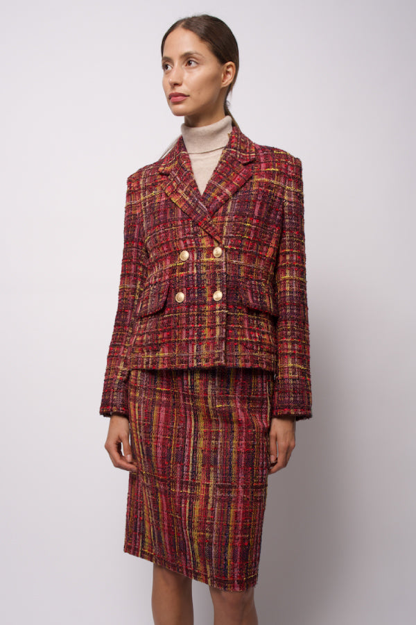 Jocasta Plaid Tweed Jacket